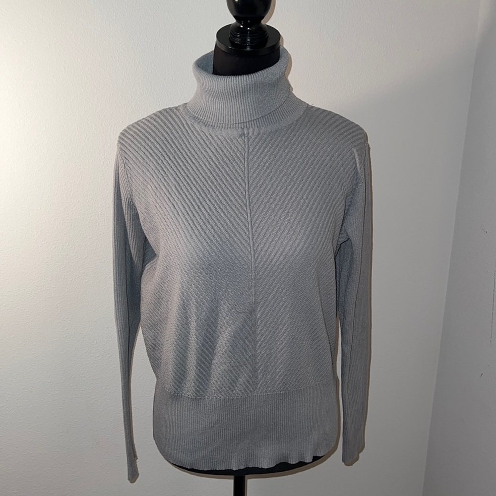 Solitaire gray‎ turtleneck sweater Sz XL long sleeves